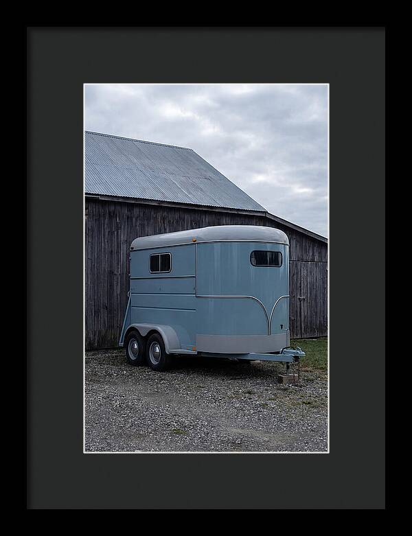 Old Horse Trailer Beside Barn