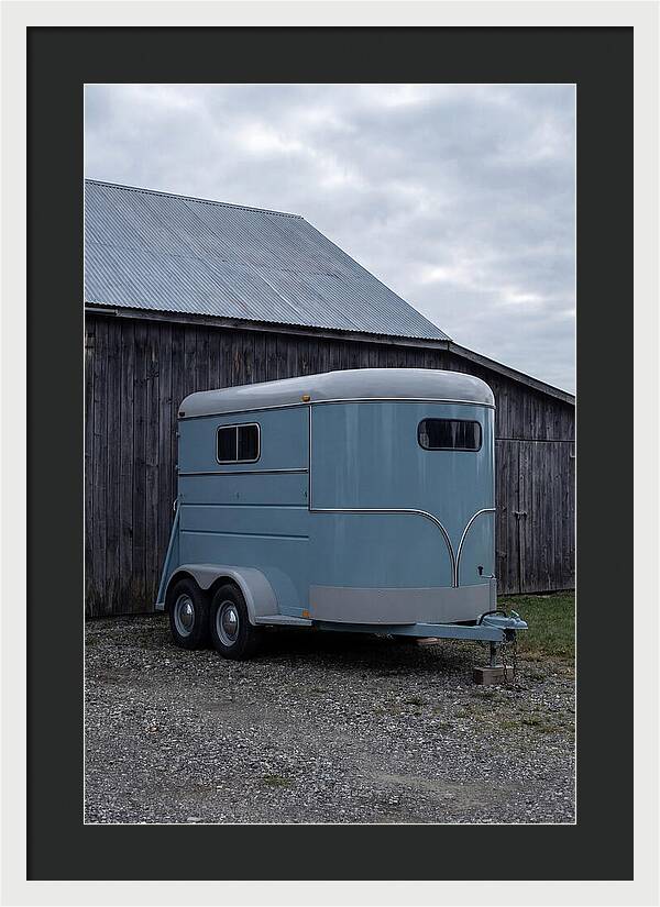 Old Horse Trailer Beside Barn