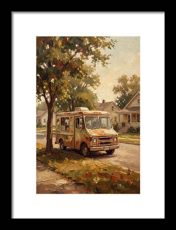 Old Ice Cream Truck In Summer