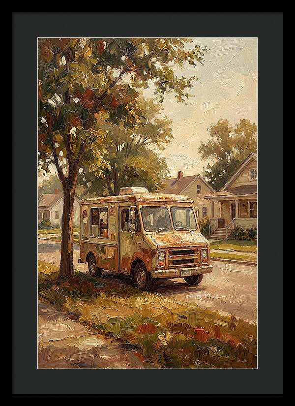 Old Ice Cream Truck In Summer