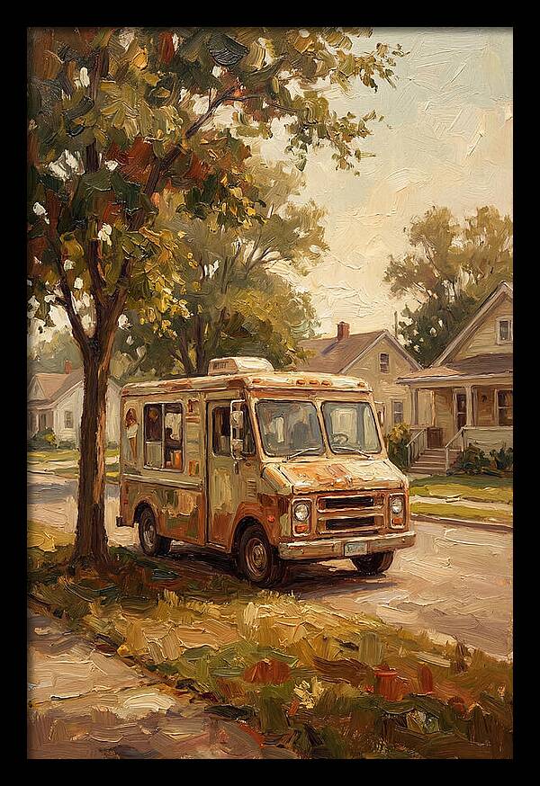 Old Ice Cream Truck In Summer