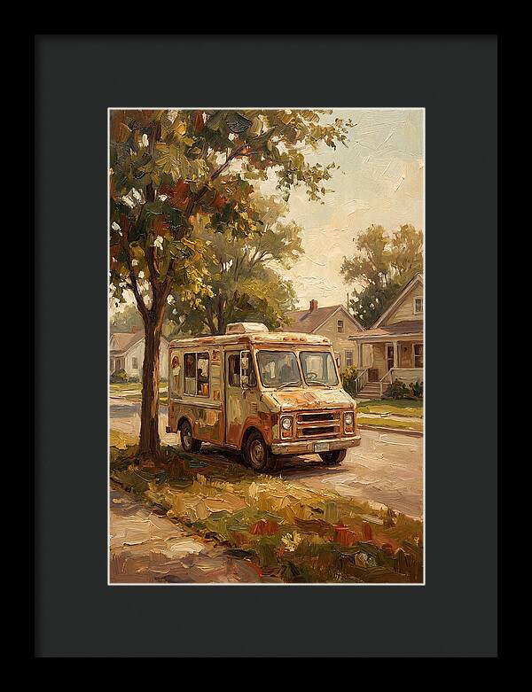 Old Ice Cream Truck In Summer