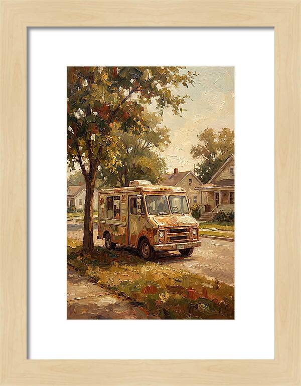 Old Ice Cream Truck In Summer