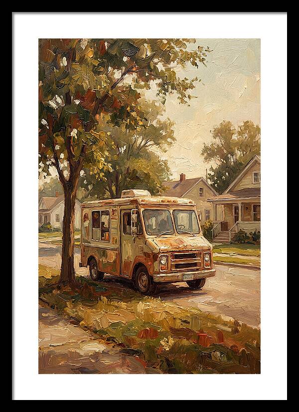 Old Ice Cream Truck In Summer
