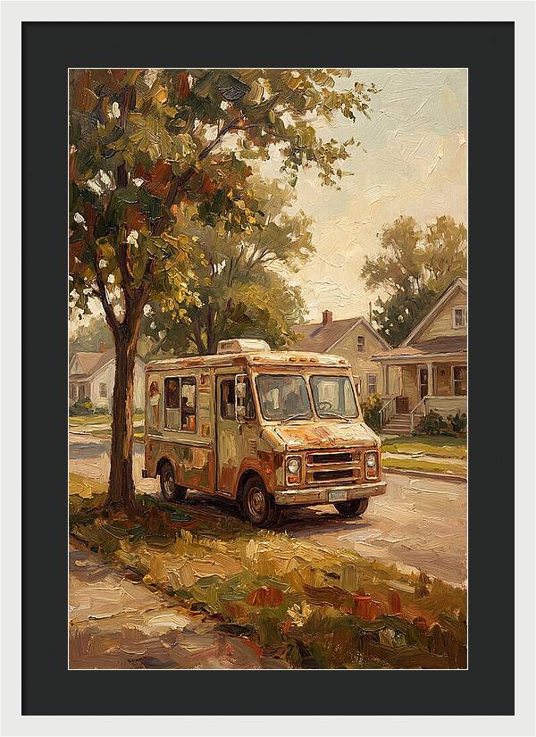 Old Ice Cream Truck In Summer