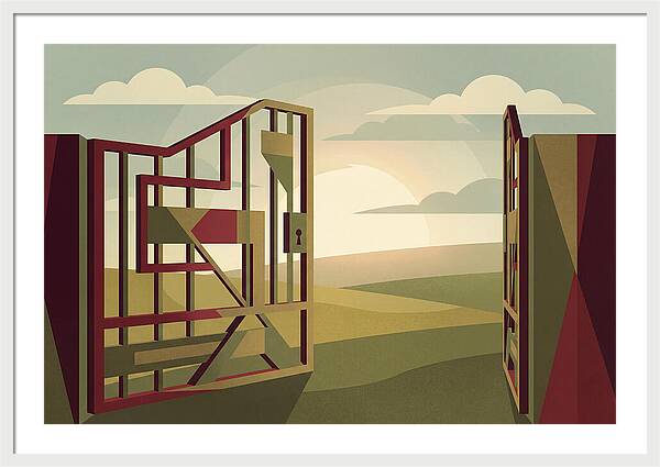 Old Iron Field Gate Swinging Open