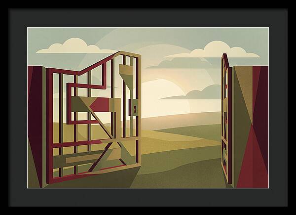 Old Iron Field Gate Swinging Open