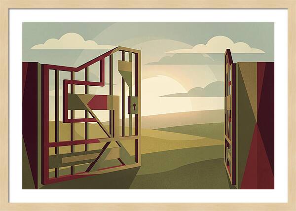Old Iron Field Gate Swinging Open
