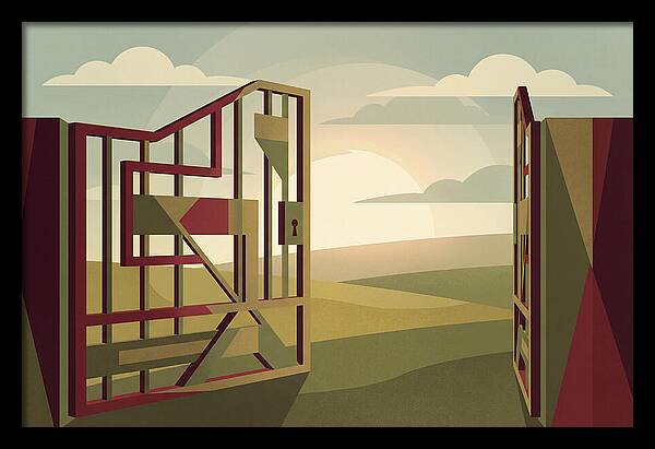 Old Iron Field Gate Swinging Open