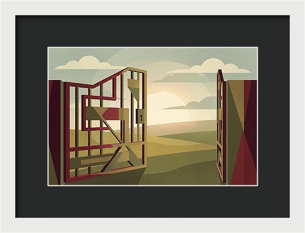 Old Iron Field Gate Swinging Open