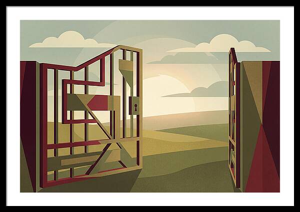 Old Iron Field Gate Swinging Open
