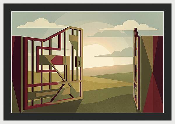 Old Iron Field Gate Swinging Open