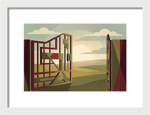 Old Iron Field Gate Swinging Open