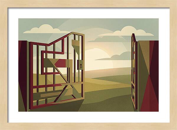 Old Iron Field Gate Swinging Open