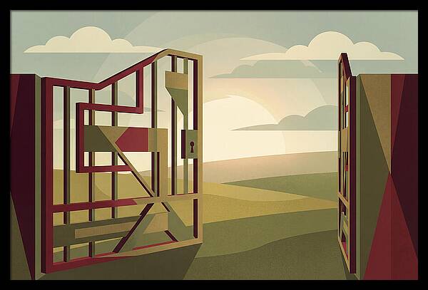 Old Iron Field Gate Swinging Open
