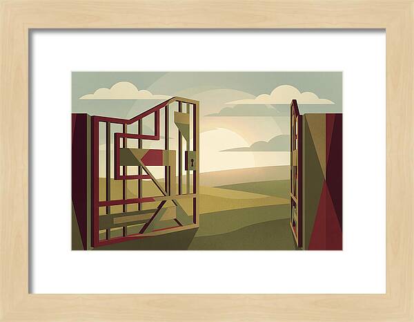 Old Iron Field Gate Swinging Open