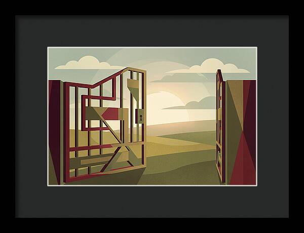 Old Iron Field Gate Swinging Open