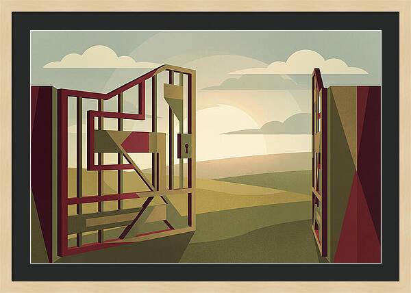 Old Iron Field Gate Swinging Open