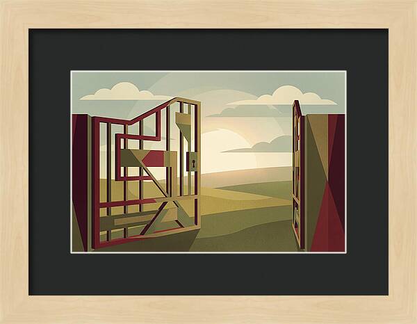 Old Iron Field Gate Swinging Open