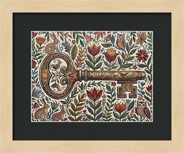 Old Key Among Natures Beauty