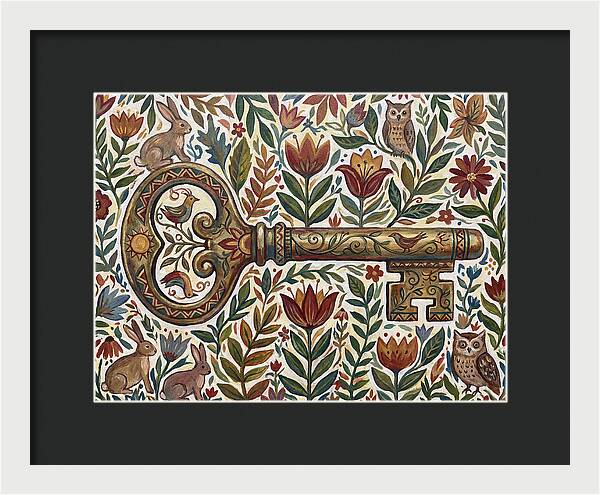 Old Key Among Natures Beauty