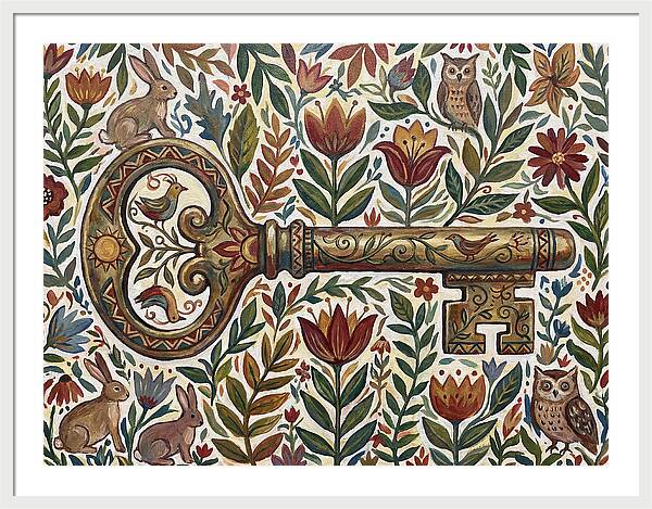 Old Key Among Natures Beauty