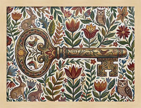 Old Key Among Natures Beauty