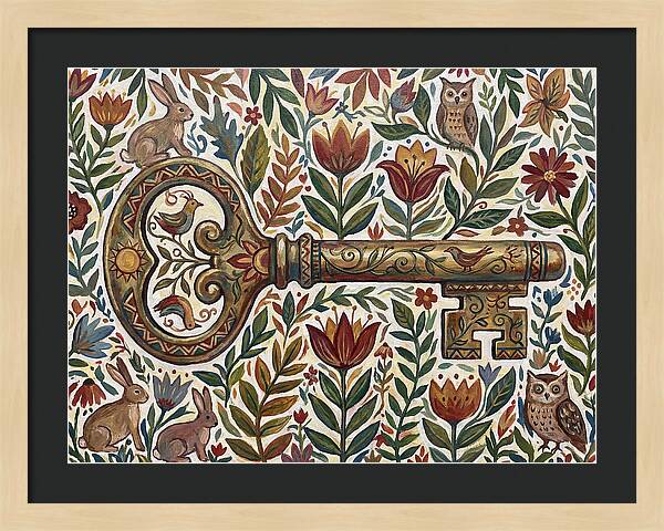 Old Key Among Natures Beauty