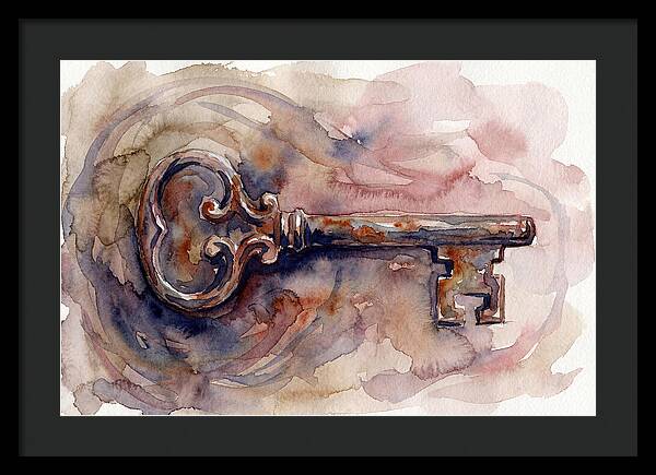 Old Key In Watercolor