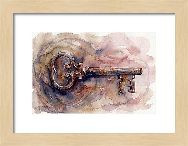 Old Key In Watercolor