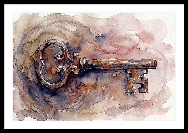 Old Key In Watercolor