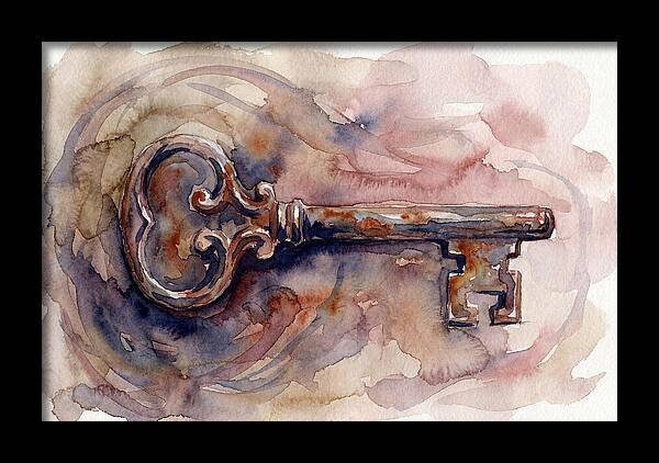 Old Key In Watercolor