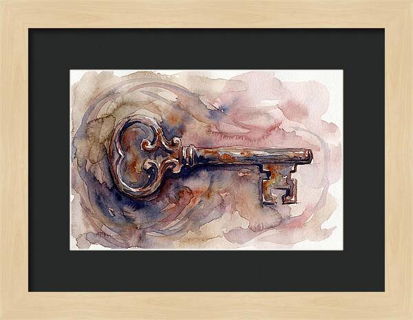 Old Key In Watercolor
