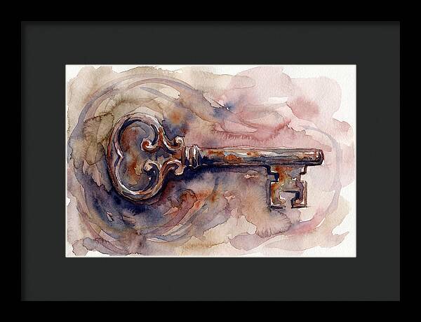 Old Key In Watercolor