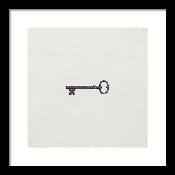 Old Key On White Background