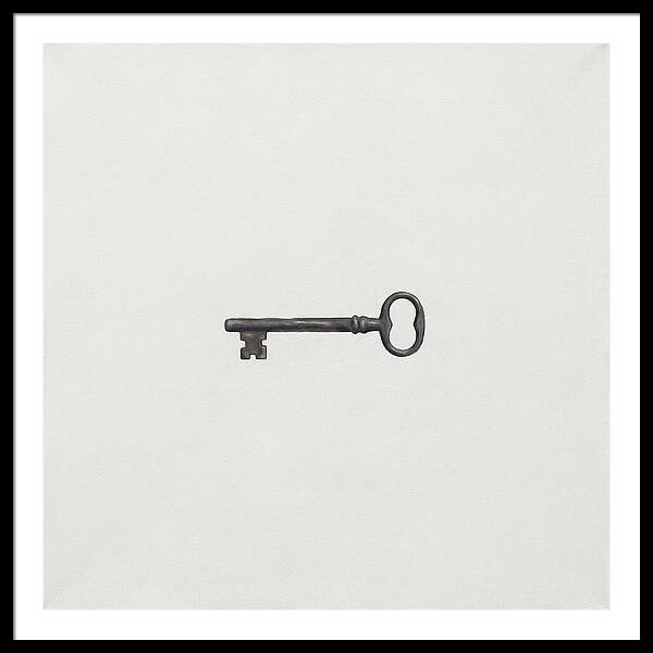 Old Key On White Background