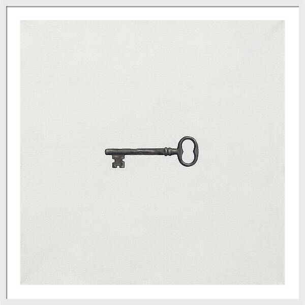 Old Key On White Background