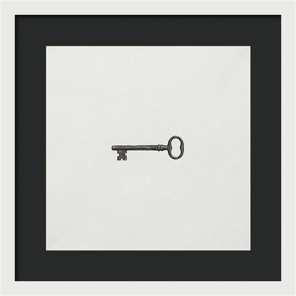 Old Key On White Background