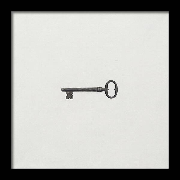 Old Key On White Background