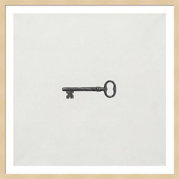 Old Key On White Background
