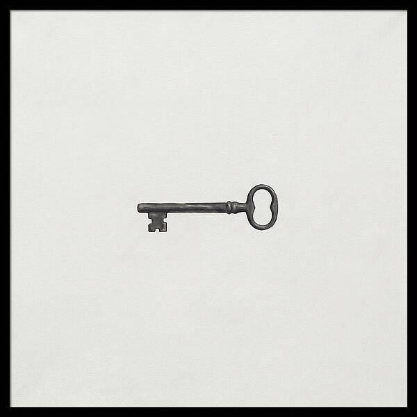 Old Key On White Background