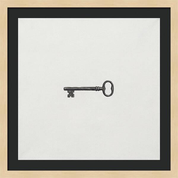 Old Key On White Background