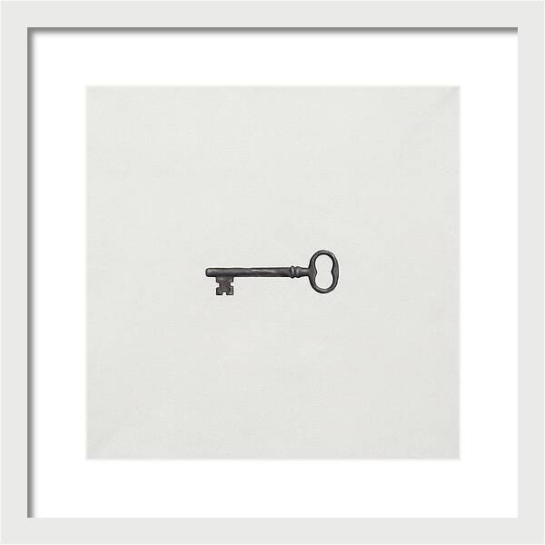 Old Key On White Background