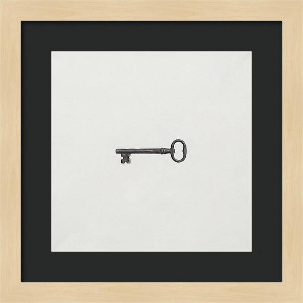 Old Key On White Background