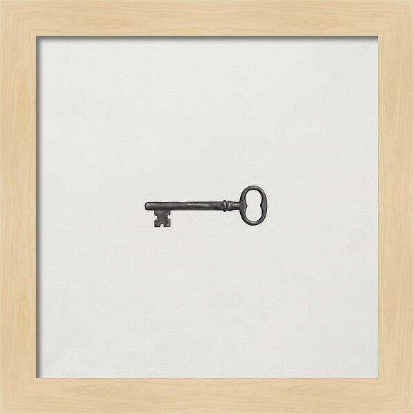 Old Key On White Background