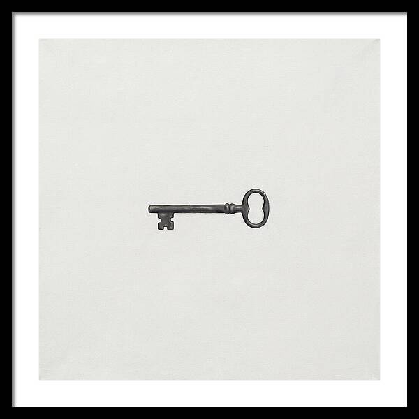 Old Key On White Background
