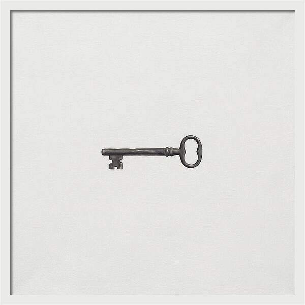 Old Key On White Background
