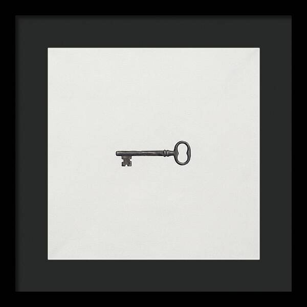 Old Key On White Background