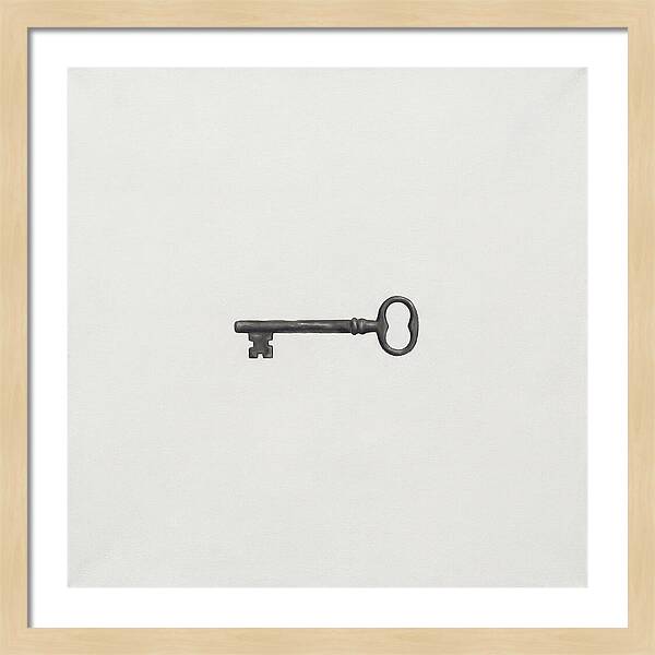 Old Key On White Background