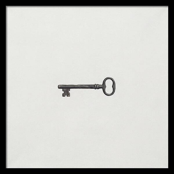 Old Key On White Background